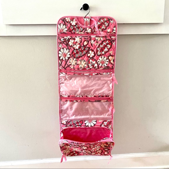 Vera Bradley Handbags - Vera Bradley Retired 2016 Blush Pink Floral Cosmetic Travel Hanging Organizer